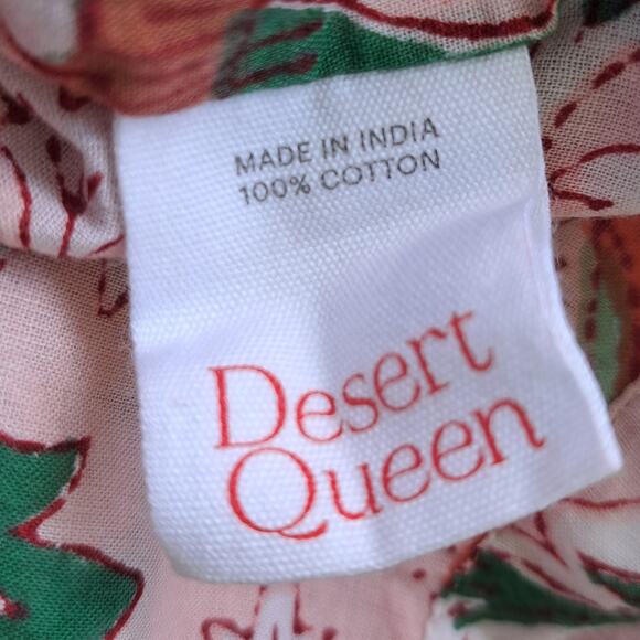 Desert Queen Gypsy Cropped Top in Pink Rich Poppy Floral Print L / 8 - Picture 6 of 12